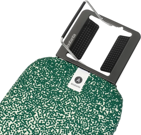 Dërrasë hekurosjeje Brabantia A 110x30 cm Forgotten Oasis, kornizë e zezë, mbulesë krem/jeshile