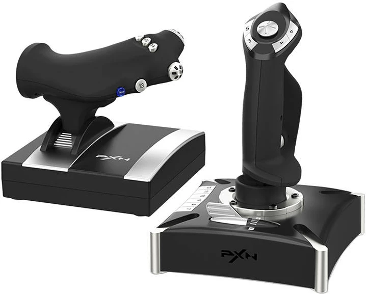 Joystick PXN PXN-2119 Pro me throttle, për PC, PS4, Xbox One, Nintendo Switch, i zi