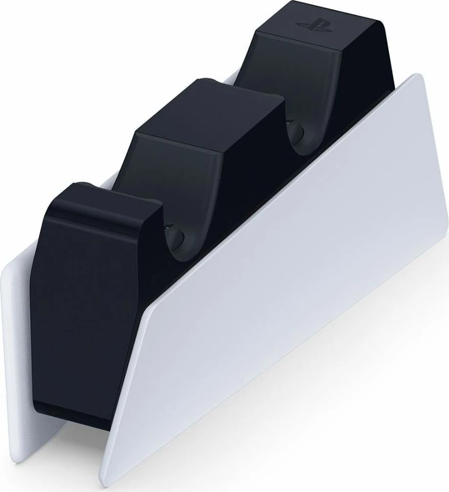 Stacion karikimi kontrollorësh PS5, Sony, PS5CHST / 9374107, për DualSense, karikon 2 kontrollorë, e bardhë