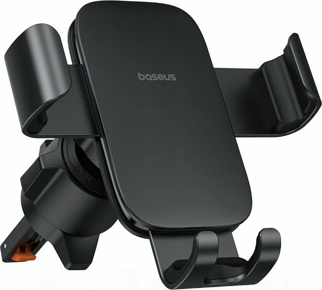 Mbajtëse telefoni për veturë Baseus Metal Age 3, gravity, për grilë ventilimi, 4.7–6.7\", 360°, e zezë