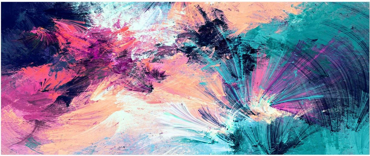 Pikturë dekorative në kanavacë, shumëngjyrëshe, YTY642367879_50120, 50x120cm
