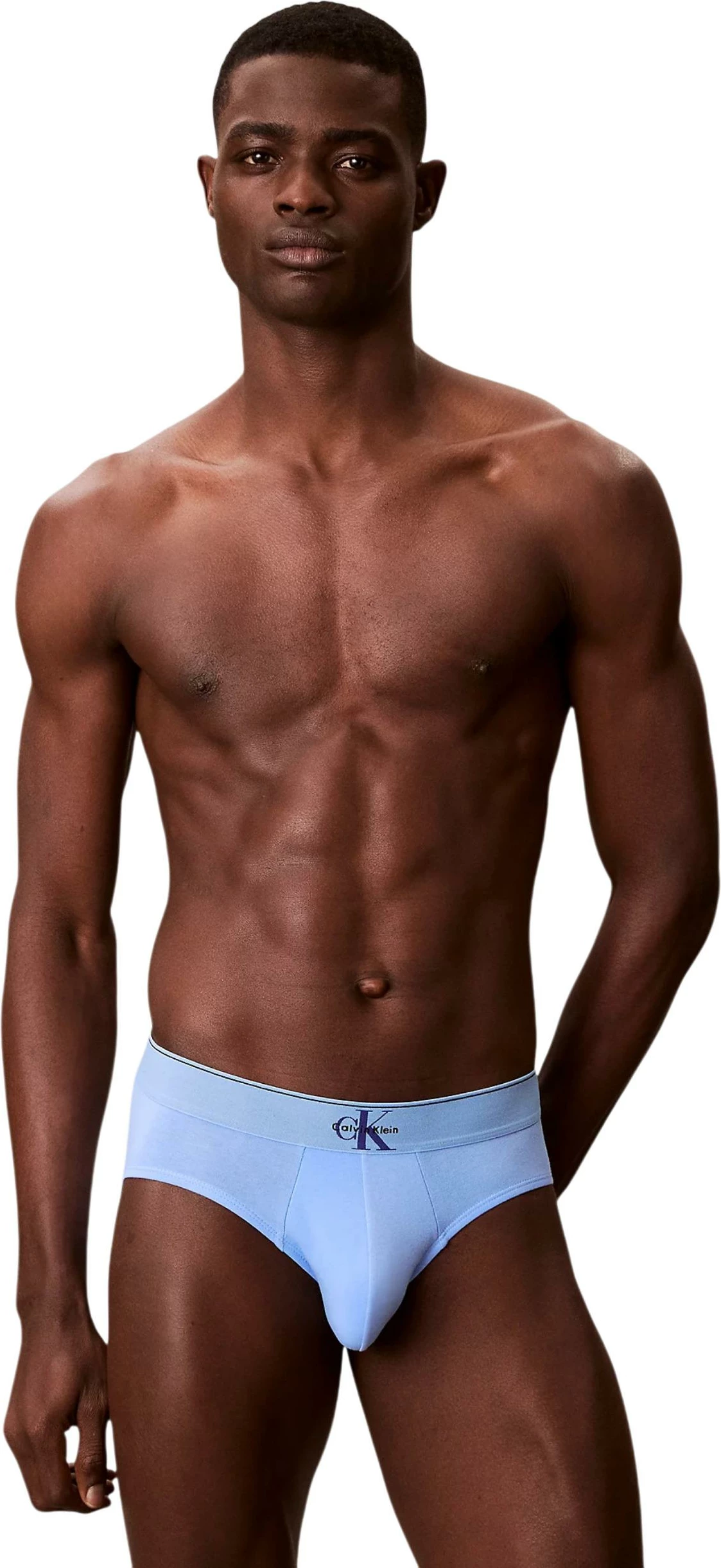 Të brendshme për meshkuj Calvin Klein Underwear HIP BRIEF 3PK LV00NB4471, të zeza - blu