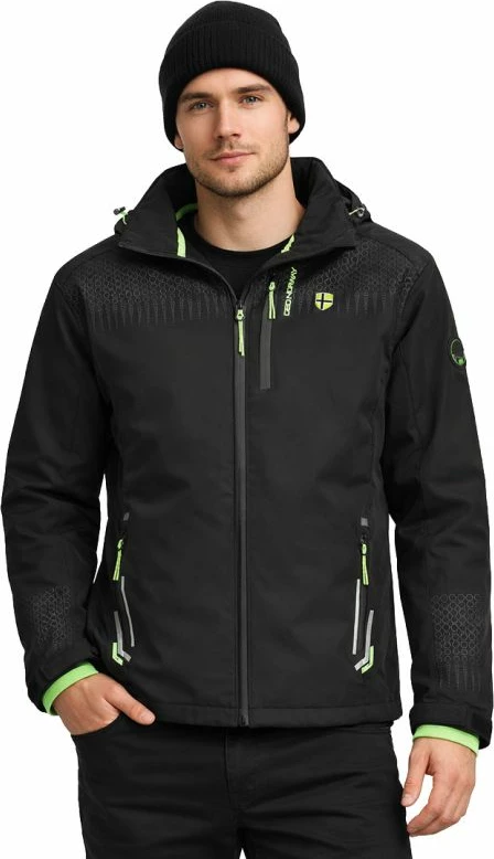 Jakne softshell meshkuj Geographical Norway Trelino, e zezë/e gjelbër