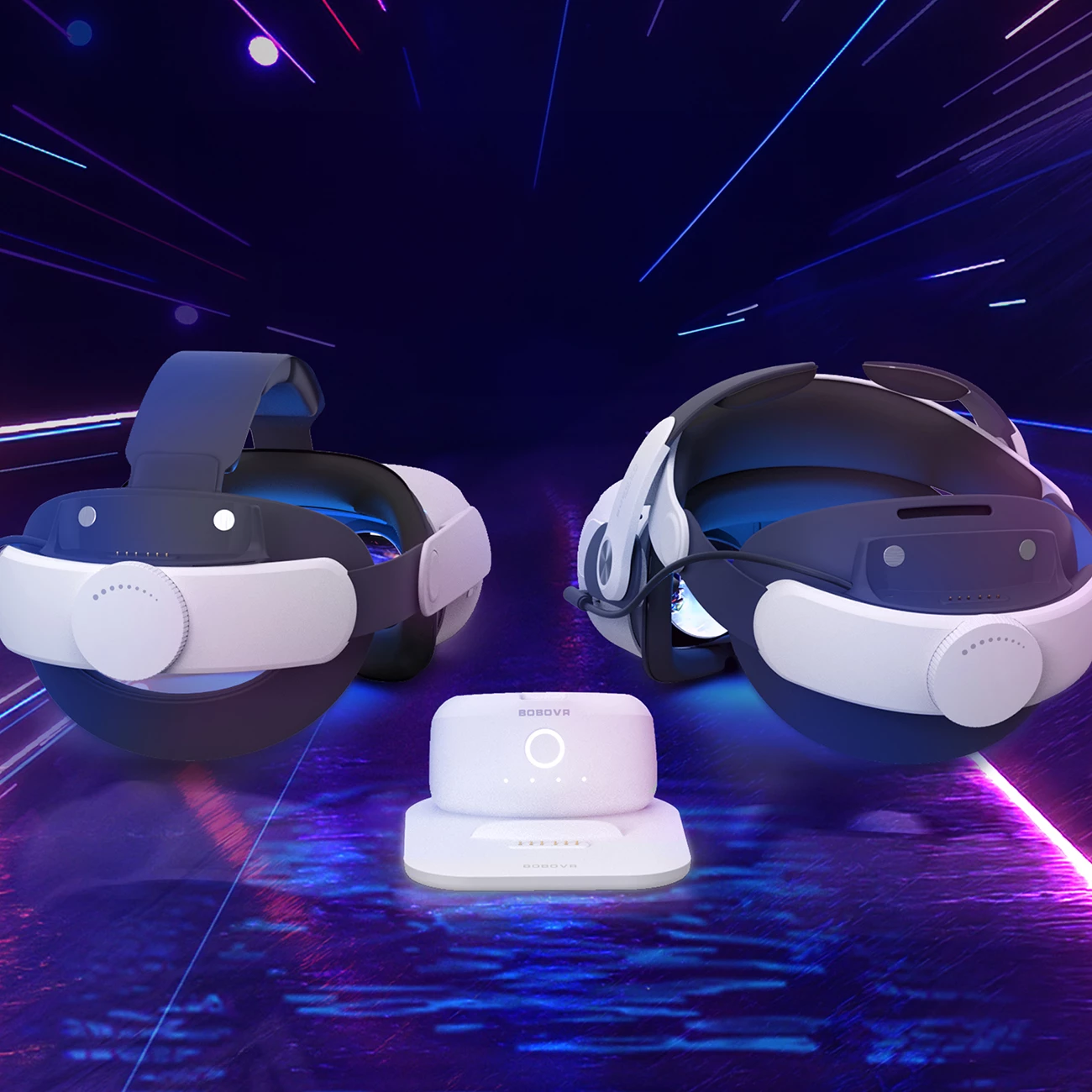 Stacion karikimi BoboVR BD2 me bateri B2, 5200 mAh, për pajisje VR, Bardhë