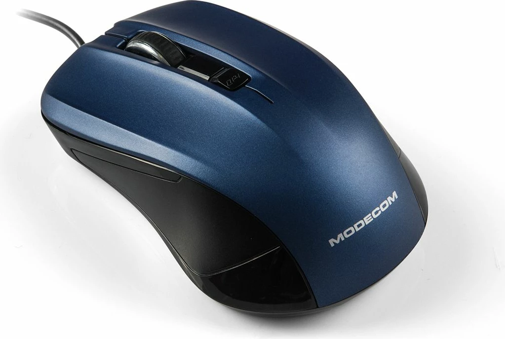 Maus Modecom MC-M9.1 1600 DPI USB me kabllo, 4 butona, zi/kaltër