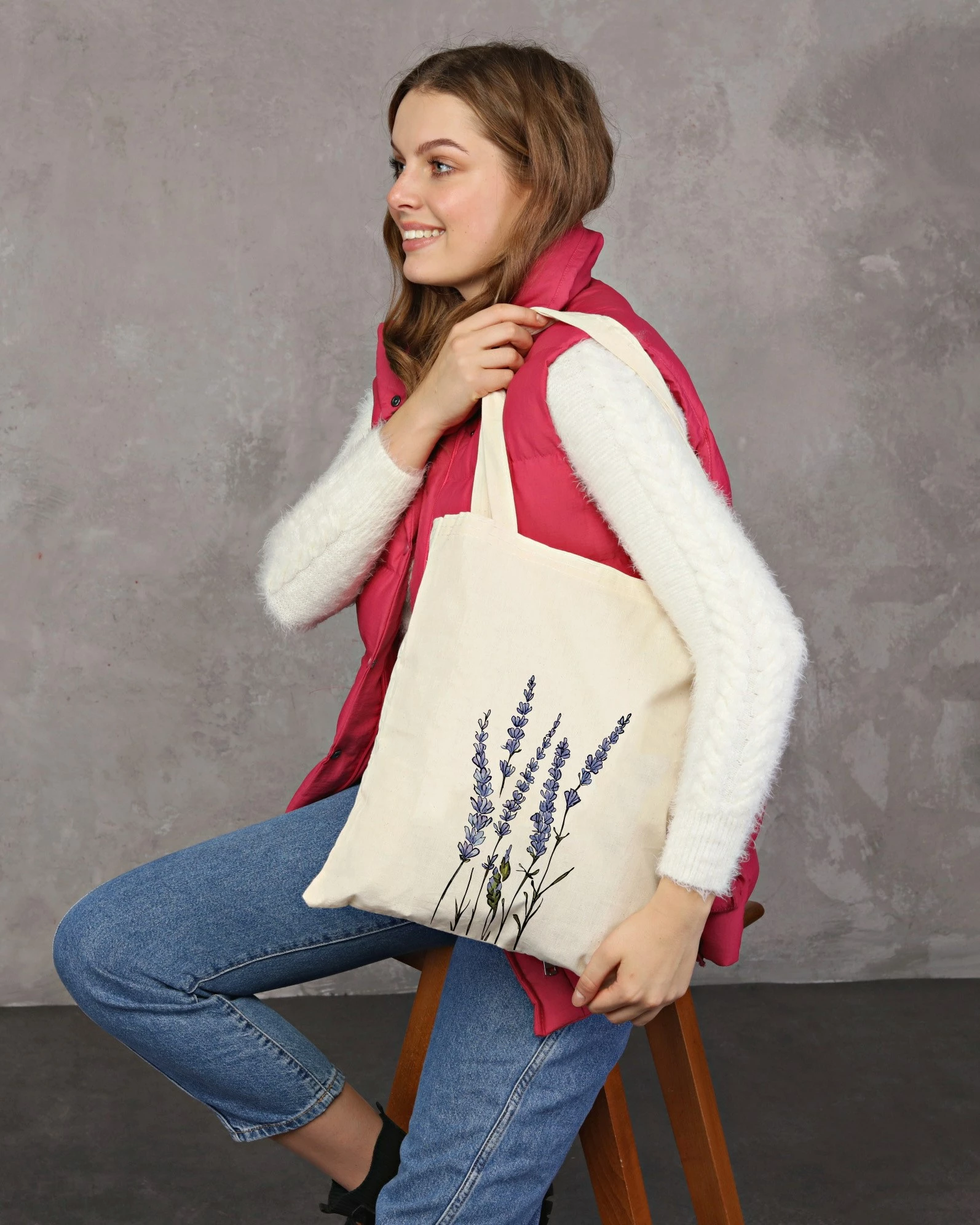 Torbë tote Zoozie Bags, krem, 0865