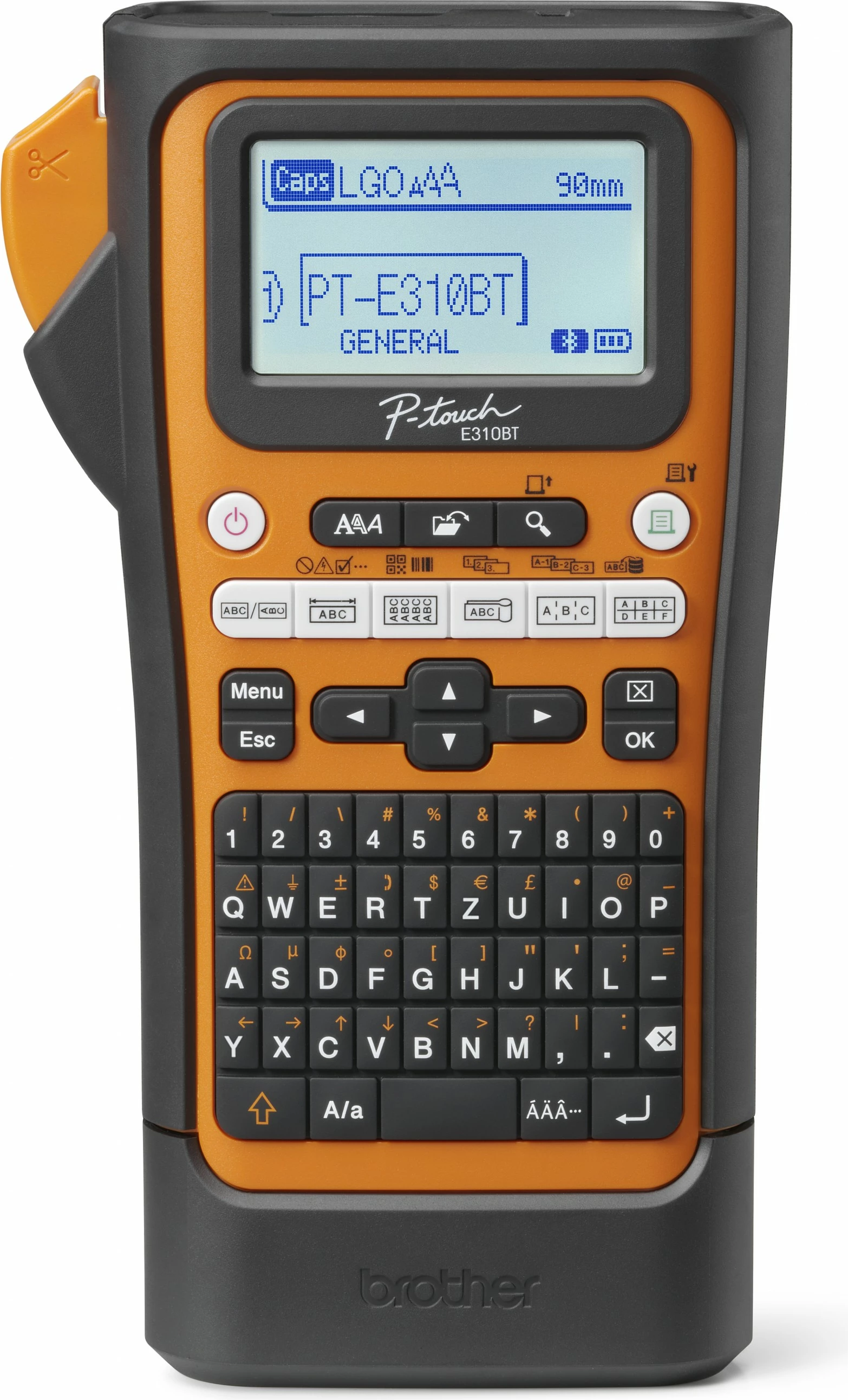 Printer etiketa Brother PT-E310BTVP, QWERTZ, HSE/TZe, 180 x 180 DPI, Wired & Wireless