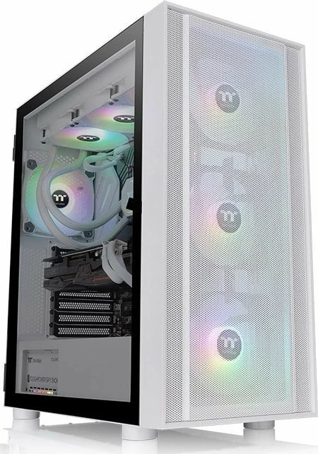 Kasë Thermaltake H570 TG ARGB Snow White, Midi Tower, xham i temperuar, ARGB, e bardhë