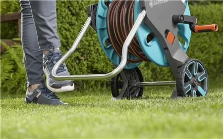 Karrocë për zorrë kopshti Gardena AquaRoll M Easy 18517-20, zorrë 20 m 13 mm, turkez