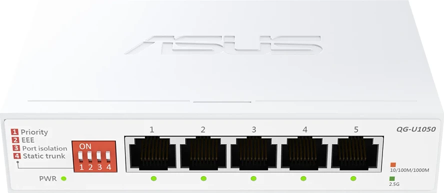 Switch ASUS QG-U1050 5-port 2.5G i pamenaxhueshëm, i bardhë