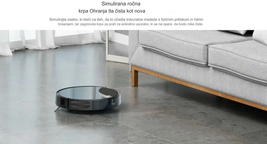 Robot fshesë me korrent Lydsto G1, 3300Pa, me funksion larjeje, Wi‑Fi, bateri 2600mAh, e bardhë