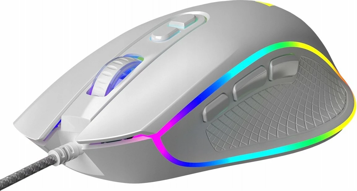 Maus Modecom Volcano Veles M-MC-VELES-200 12800 DPI RGB me kabllo USB 8 butona e bardhë