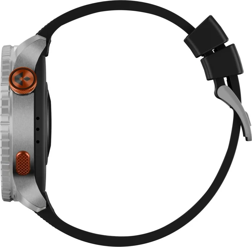 Smartwatch Garett Compass 1.43\" AMOLED, GPS, 5 ATM, Bluetooth thirrje, Silver, set me 2 rripa