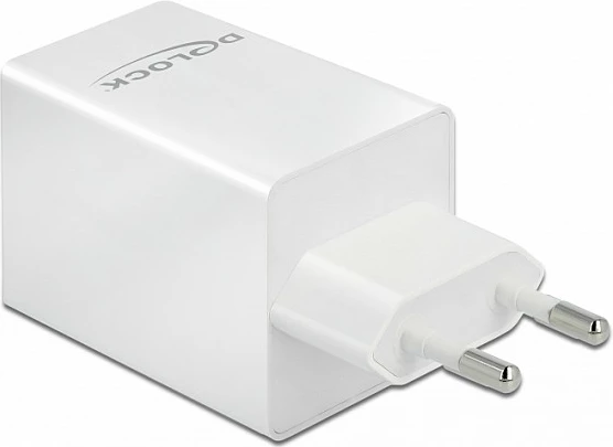 Karikues muri DeLOCK GaN 48W, USB-C PD 3.0 + USB-A, i bardhë