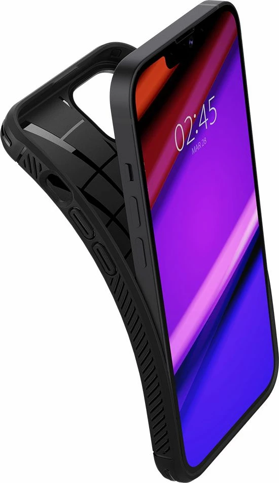 Mbështjellës Spigen Rugged Armor për iPhone 13, Matte Black