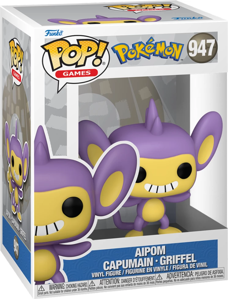 Figurinë Funko POP! Games Pokemon Aipom, vinyl, vjollcë/verdhe