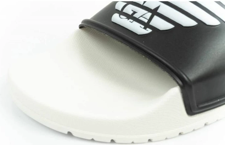 Flip-flopa për meshkuj Emporio Armani, të bardha dhe të zeza [Madhësia: 41]