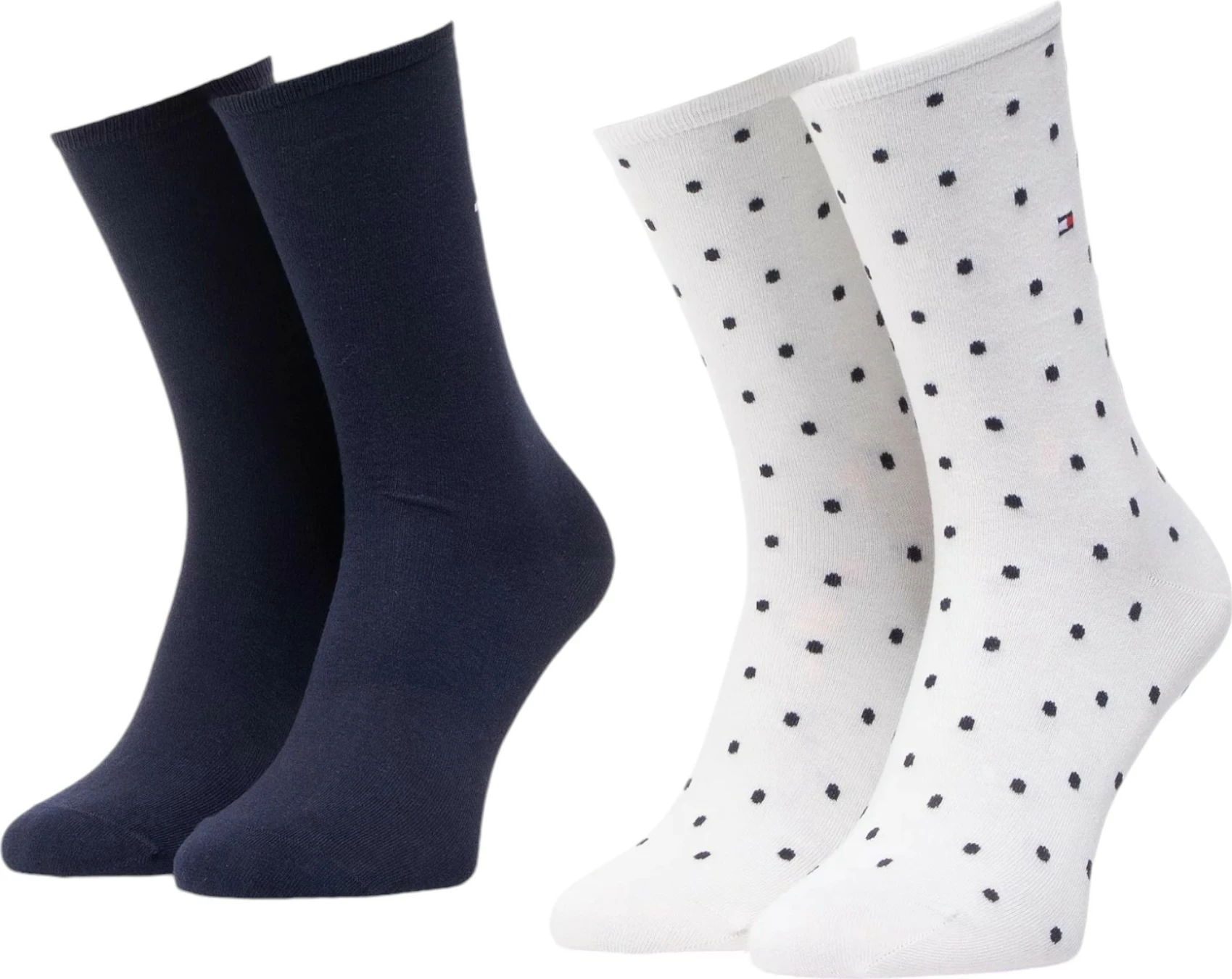 Çorape për femra Tommy Hilfiger SOCK DOT 2P 100001493, të bardha [Madhësia: 39-42]