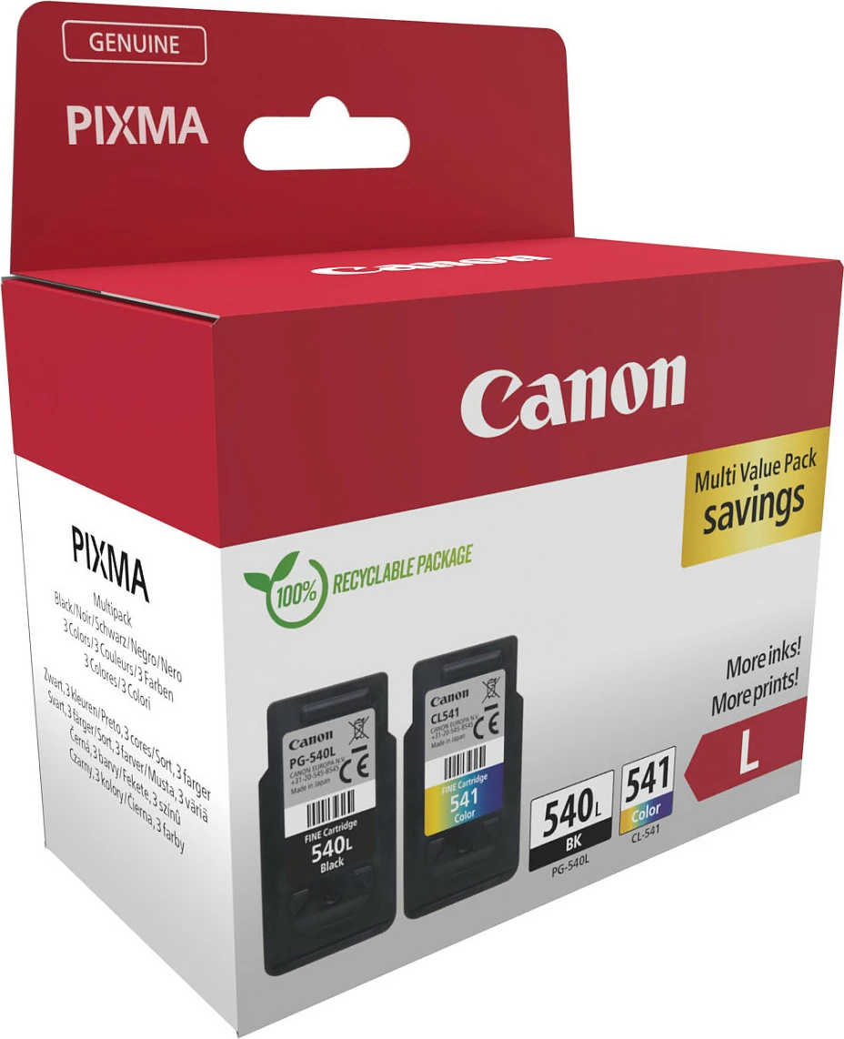 Kartrixha boje Canon 5224B013 PG-540L + CL-541, multipack, e zezë + ngjyra (C/M/Y)