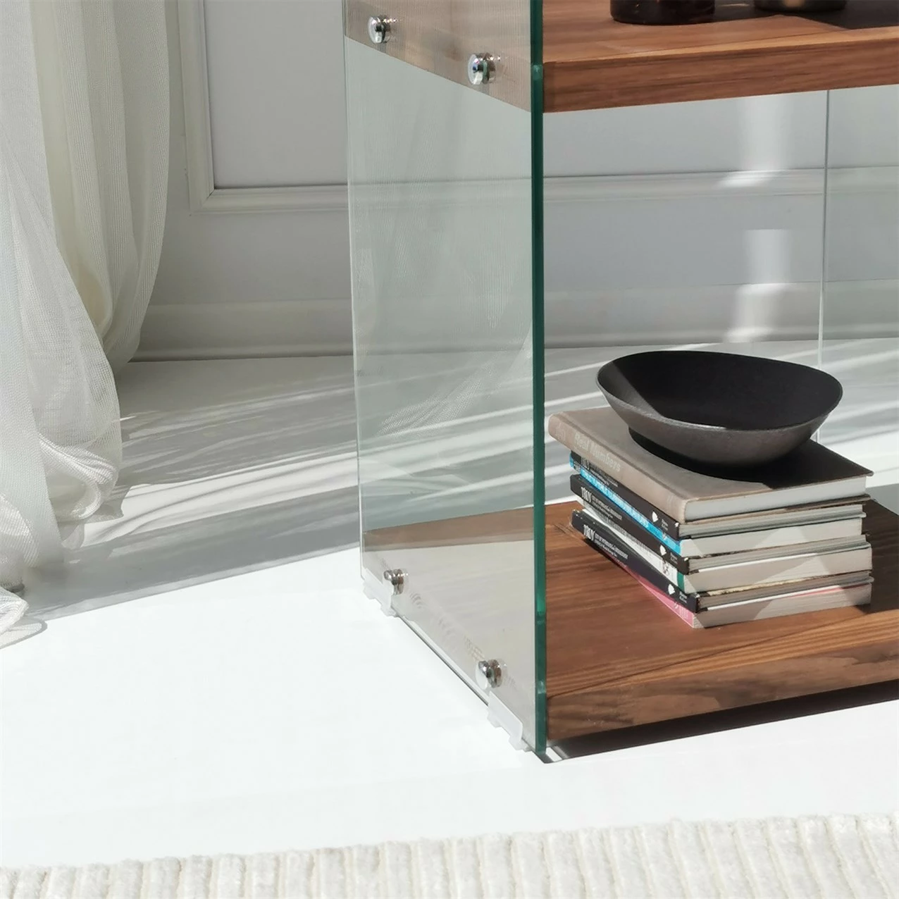 Raft librash Hanah Home, Aqua 3, ngjyrë natyrale