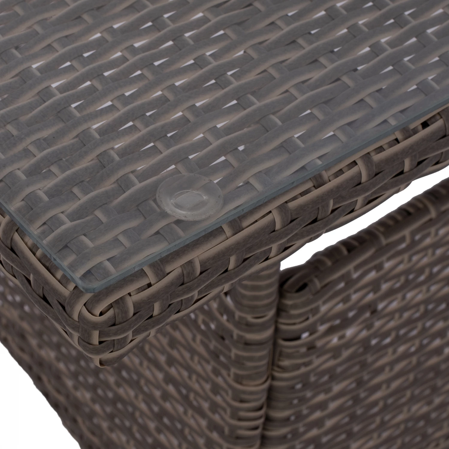 Tavolinë metalike Military rattan gri FH5141.31 120x70x75 cm