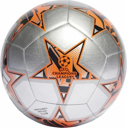 Top Futbolli adidas Finale Club për Meshkuj dhe Femra, Ngjyrë Portokalli dhe Argjendtë [Madhësia: 5]