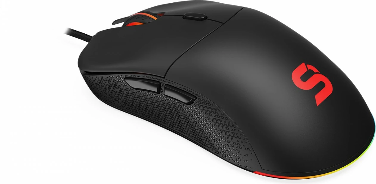 Maus SPC Gear GEM PMW3325 - USB, e zezë