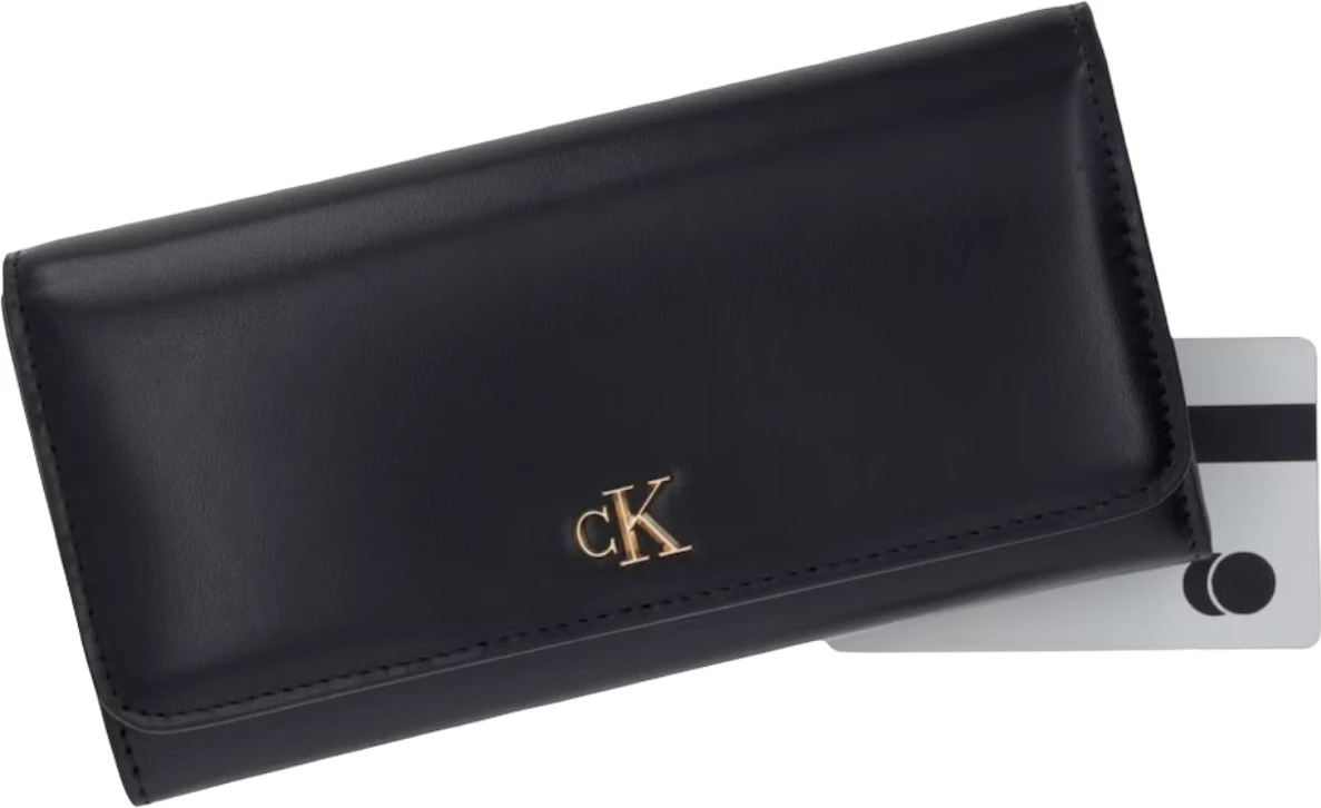 Portofol i gjatë për femra Calvin Klein LV04F1224G, i zi