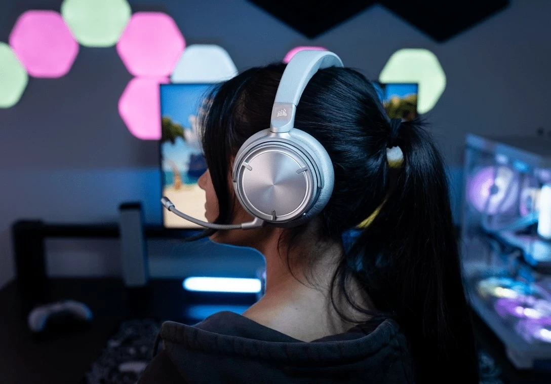 Kufje gaming Corsair Virtuoso Max Wireless, ANC, Dolby Atmos, RGB, të zeza