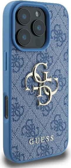 Mbështjellës Guess 4G Big Logo për iPhone 16 Pro Max, Kaltër