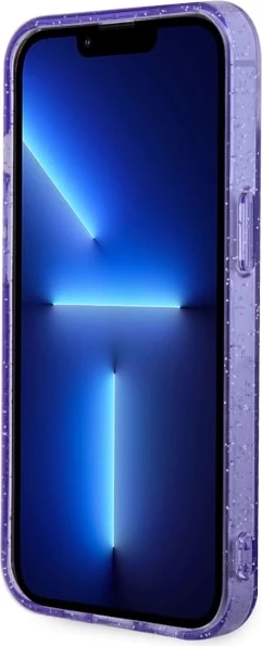 Mbështjellës Guess GUHMP14MHCMCGU për iPhone 14 Plus 6.7", Glitter Gold MagSafe, vjollcë