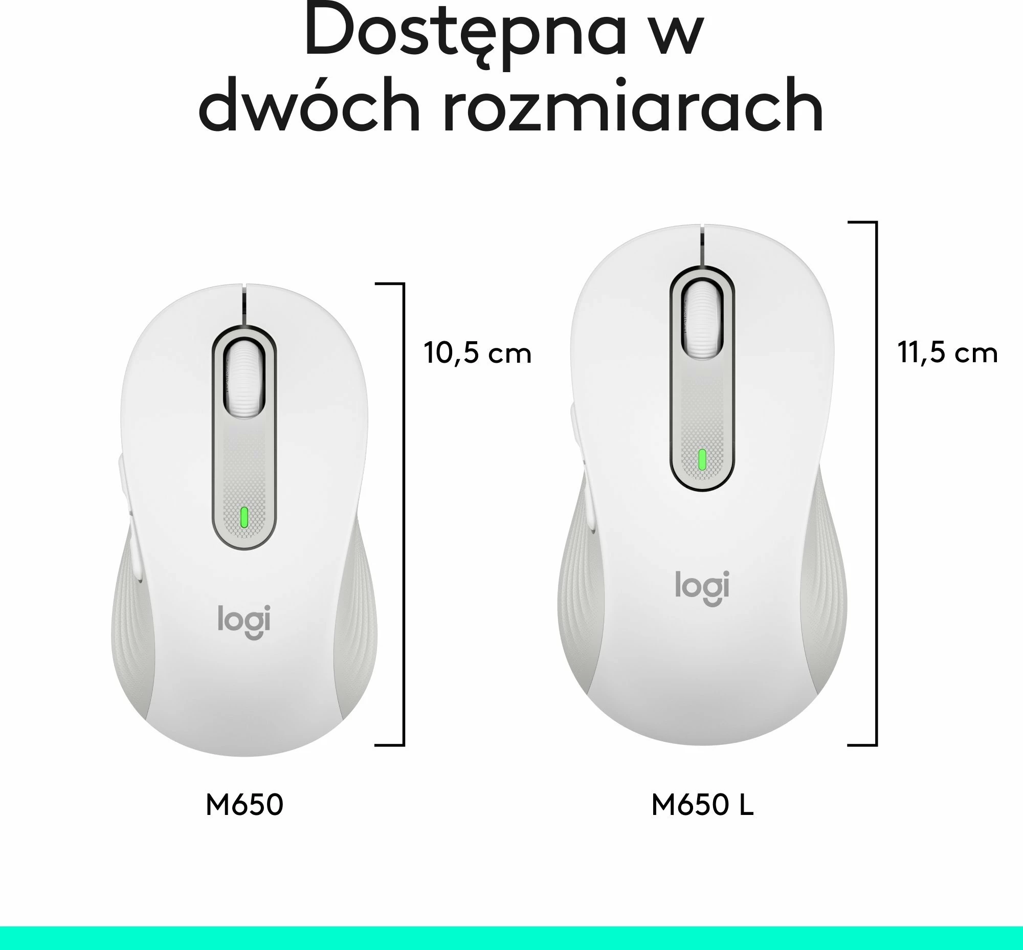 Maus wireless Logitech Signature M650 2000 DPI (910-006255), bardhë/gri