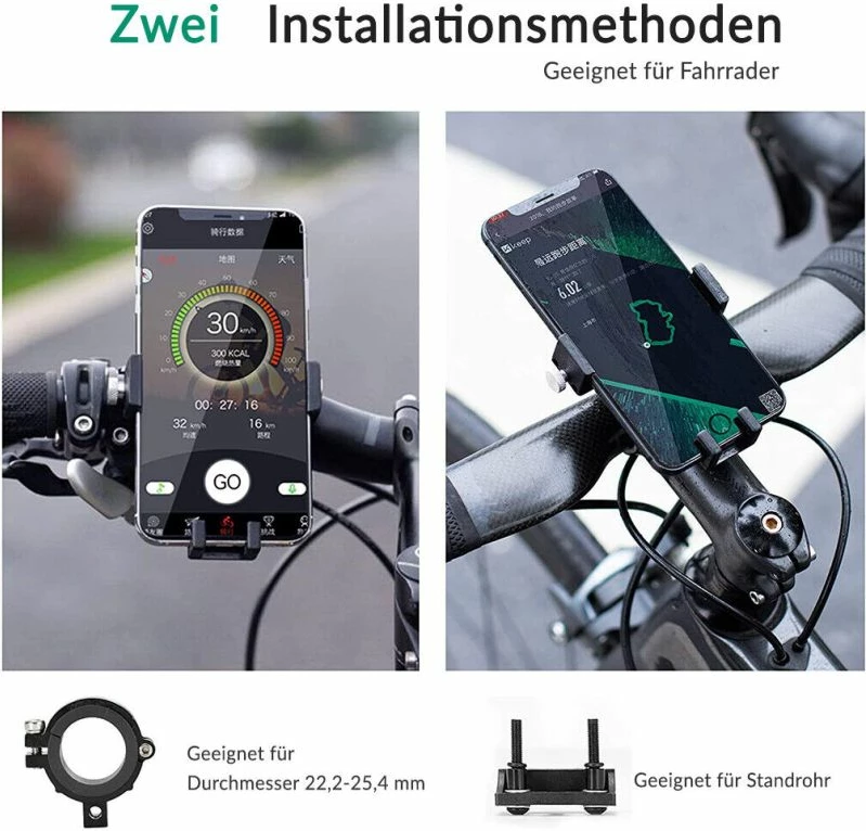 Mbajtës telefoni për biçikletë Rockbros, i zi