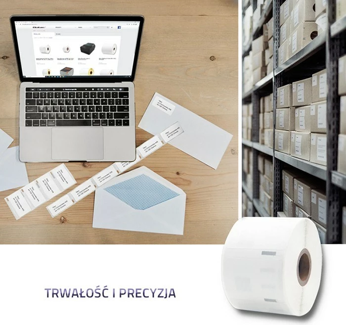 Etiketa ngjitëse Qoltec për DYMO LW-11354, 57 x 32 mm, 1000 copë