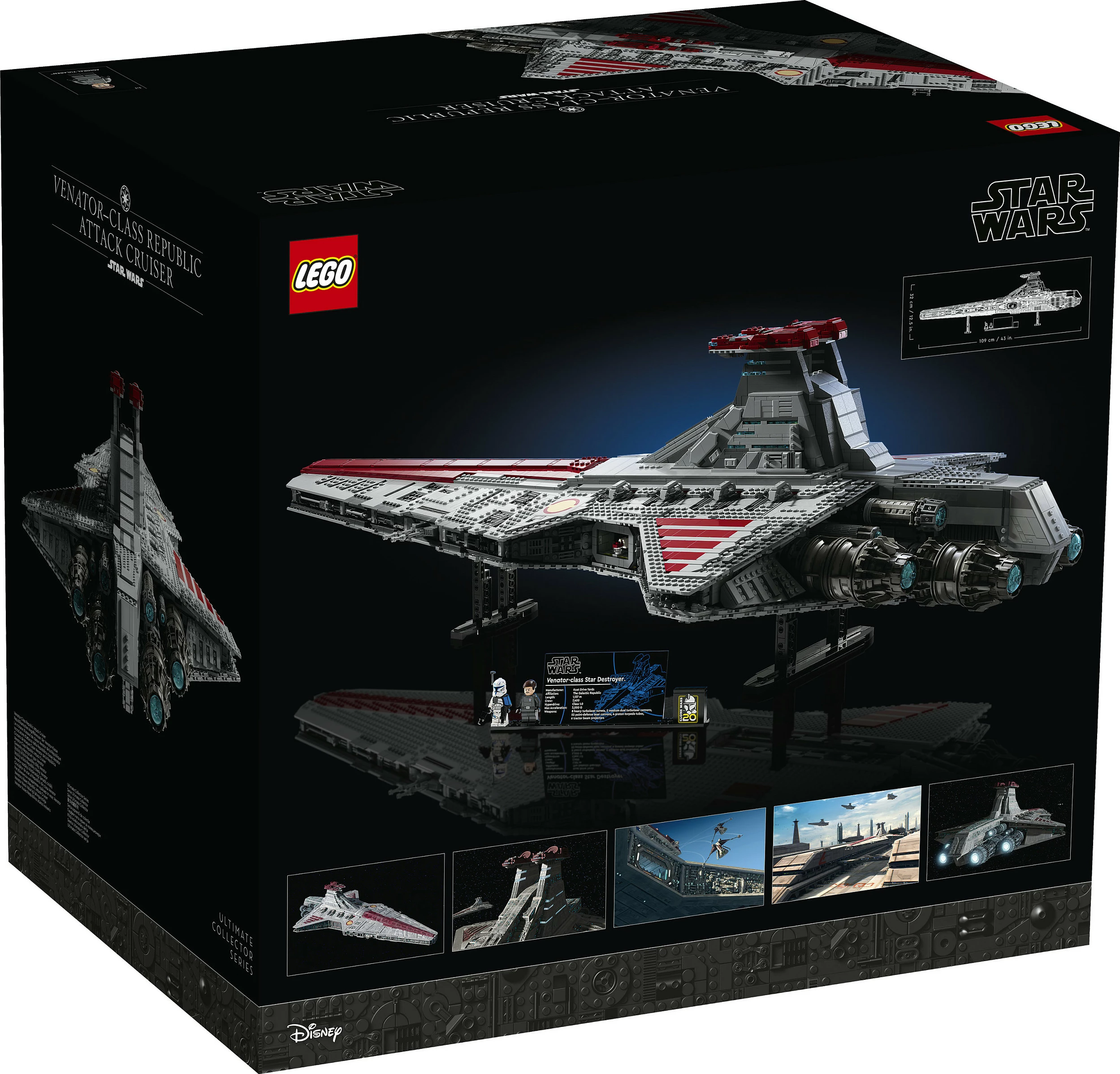 Set ndërtimi LEGO Star Wars Venator-Class Republic Attack Cruiser, 5374 pjesë, plastikë, shumëngjyrësh