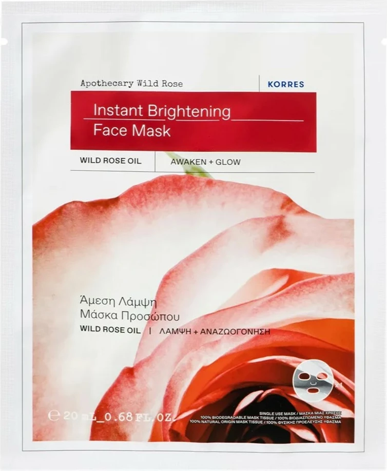 Maskë për fytyrë Korres Apothecary Wild Rose për femra, 1 copë