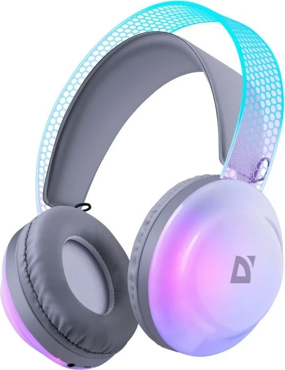 Kufje pa tela Defender FreeMotion B651, me drita LED, Gri