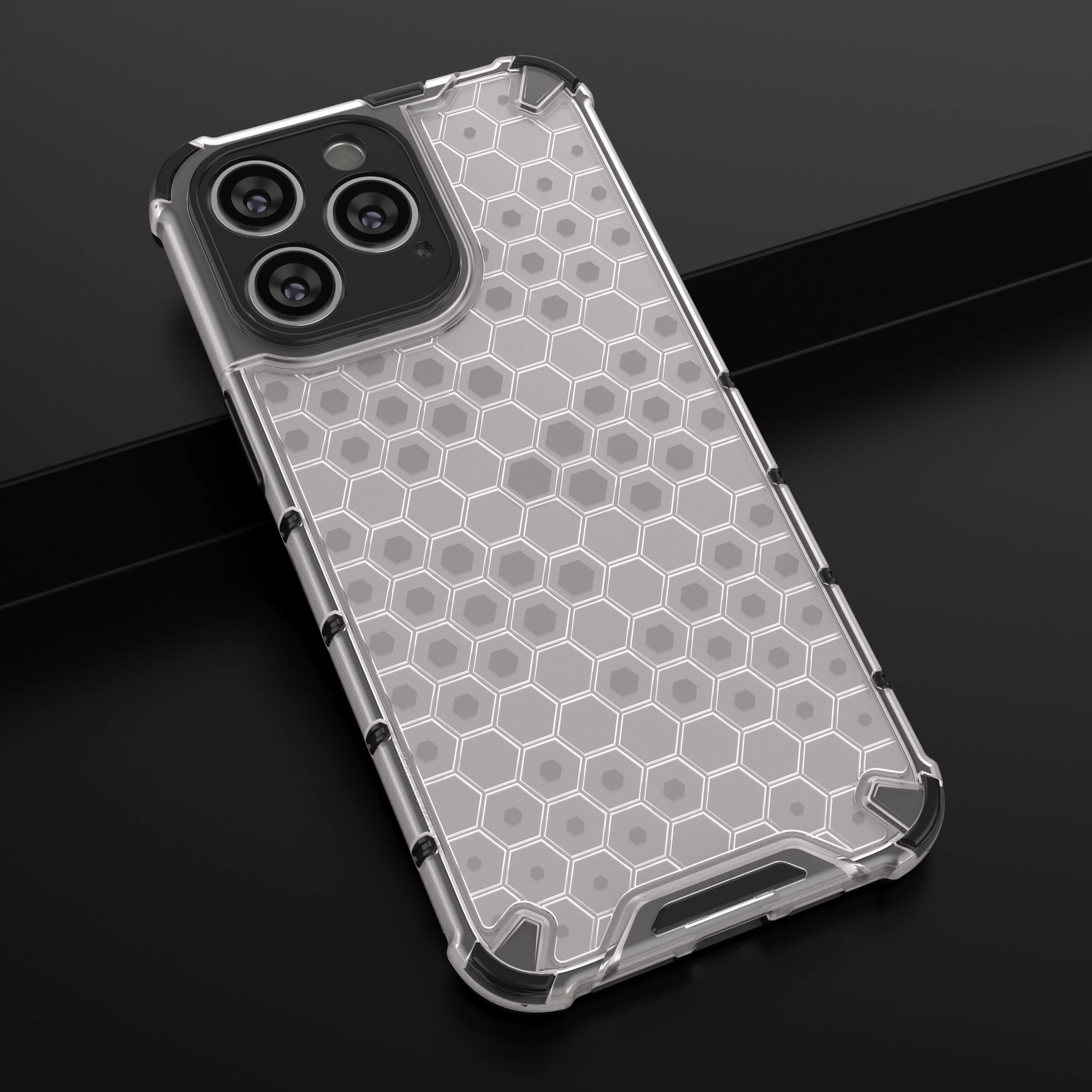 Mbështjellës Hurtel Honeycomb për iPhone 14 Pro, i zi