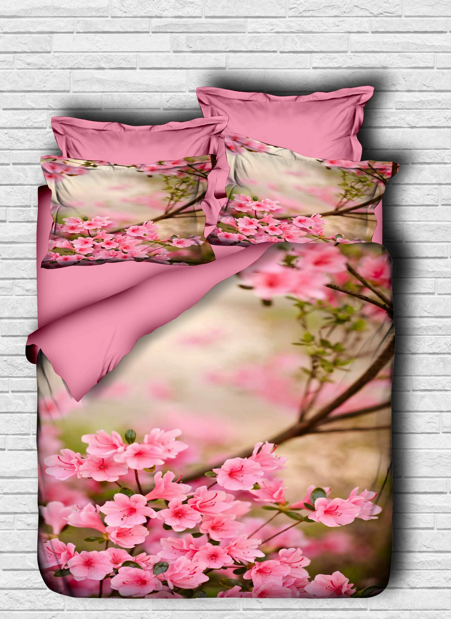 Set mbulesë për dyshek dopio, L'essentiel, 146, ngjyrë rozë, jeshile, kafe