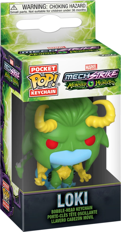 Brelok figurinë Funko Pocket Pop Monster Hunters Loki, jeshile