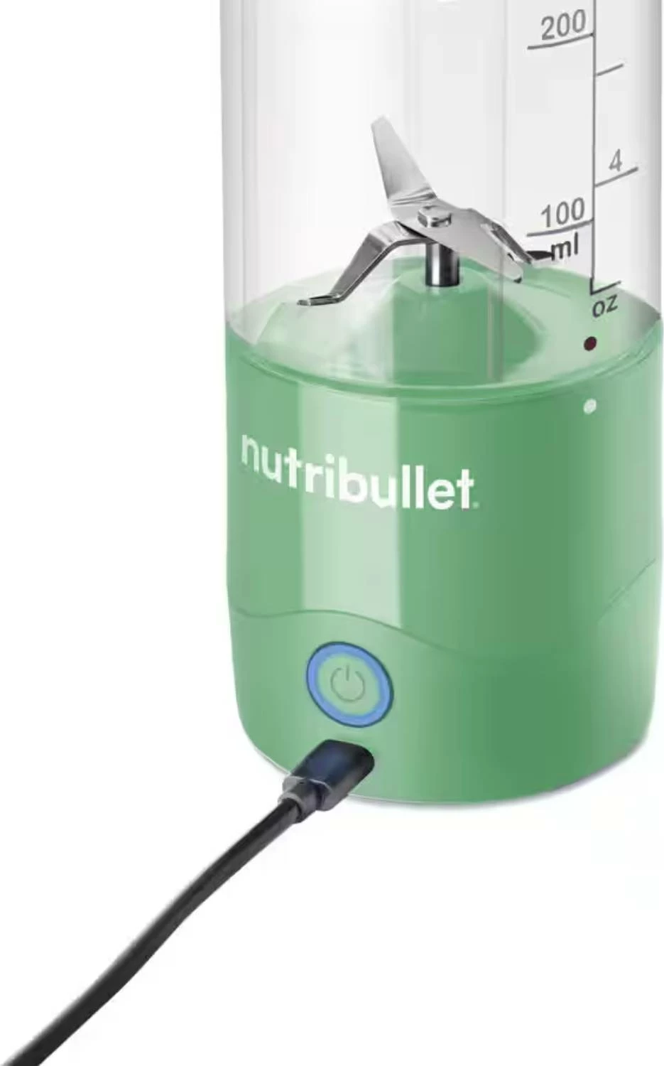 Blender portativ, NutriBullet, NBP003LG, 475 ml, bateri 2000 mAh, USB-C, jeshile e çelët