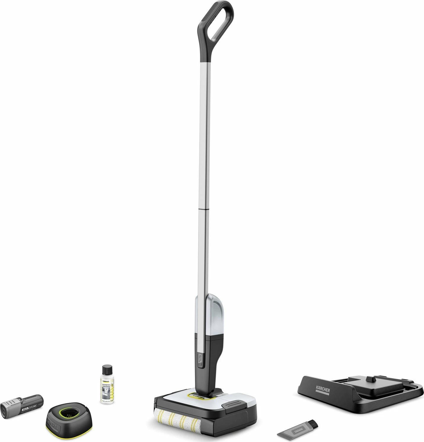 Mop elektrik Karcher FC 2-4 Battery Set (1.056-200.0) 28 W, wireless, 200 ml/100 ml, set me bateri, gri