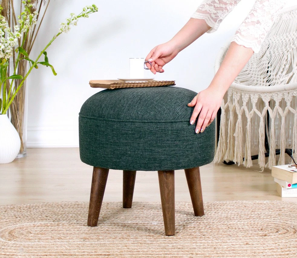 Puf Atelier del Sofa, Deff, ngjyrë gri dhe e gjelbër