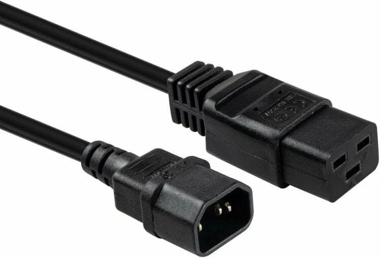 Kabllo zgjatëse rryme Lindy IEC C14 në IEC C19 3 m, e zezë