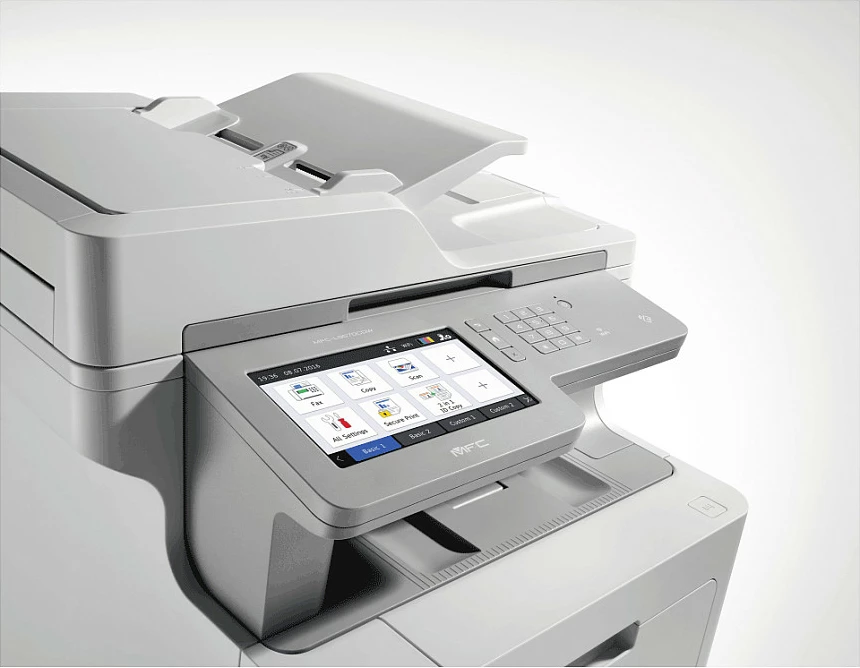 Printer multifunksional Brother MFC-L9570CDW, laser me ngjyra, A4, duplex, ADF 80 fletë, 2400 x 600 DPI, i bardhë