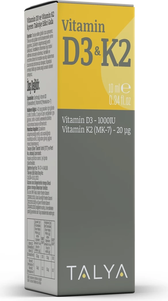 Vitamin D3 K2 liquid drops 10 ml