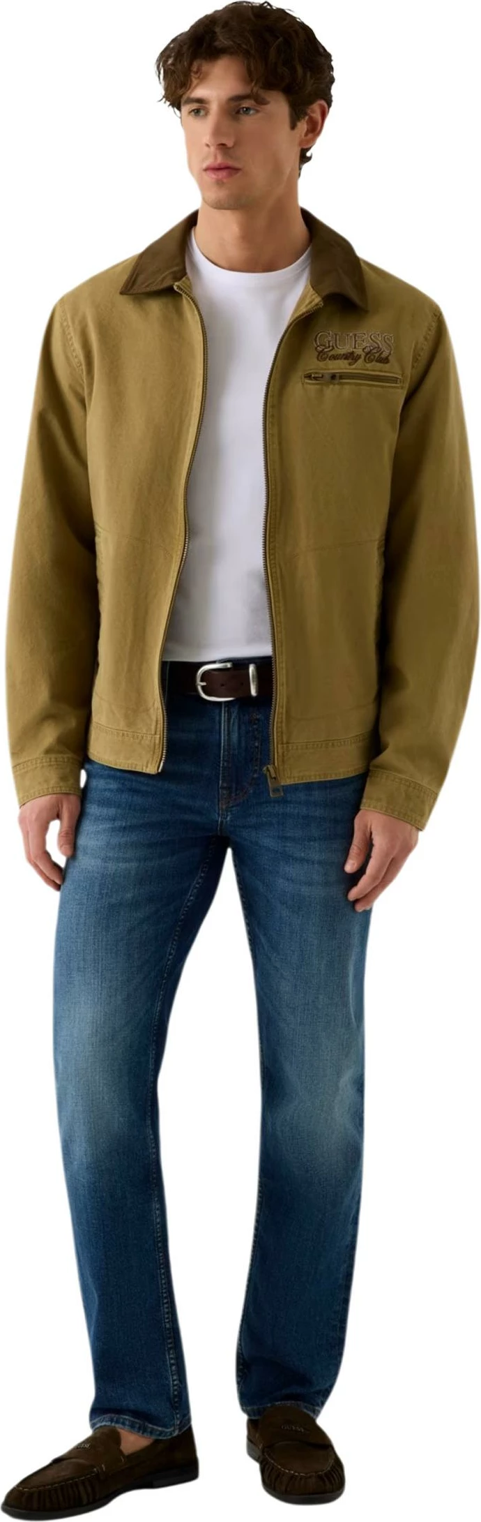 Pantallona për meshkuj Guess ANGELS M6YAN2 D1476, denim i errët [Madhësia: W38 L32]