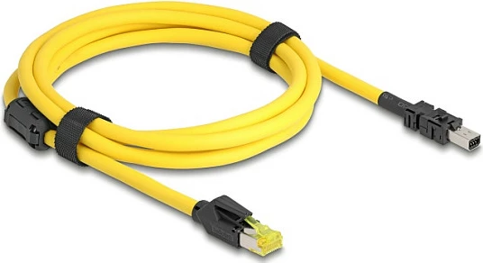 Kabllo rrjeti DeLOCK 81251 Cat6, 2 m, RJ-45 në bllok terminali 8-pin, e verdhë/zezë