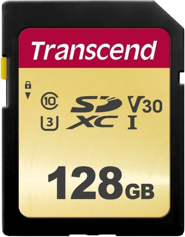 Kartelë SDXC Transcend 500S 128GB, Class 10, UHS-I, V30, e zezë