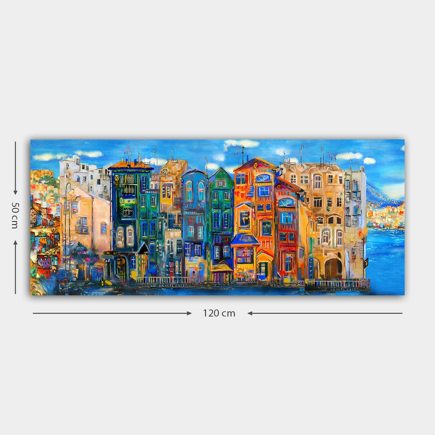 Pikturë dekorative në kanavacë, shumëngjyrëshe, YTY233816548_50120, 50x120cm